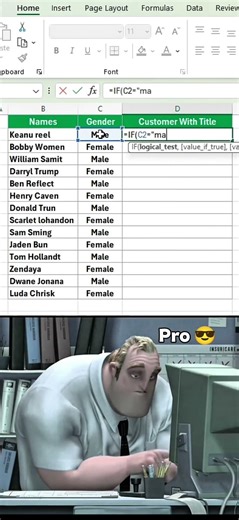 ❗How to write names with title using this amazing excel formula #excel #exceltips #exceltutorial