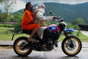 Sadhguru and Baba Ramdev riding a Ducati Scrambler in a video named ‘Biker Dudes’!!