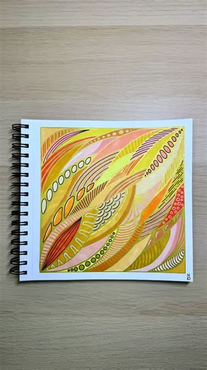 A gold line for a shine doodle. 🤩 To see the full video and the markers used, check my YouTube (like in my bio) Sorry, I can't answer everyone who asks me. #doodleofnono #zendoodle #abstractart #doodleoftheday #mindfulcreativity