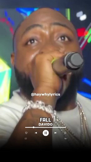 Fall by Davido (Lyrics) - Afrobeat Entertainment Music Video