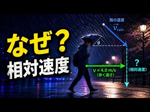なぜ傘を前に傾ける？相対速度で解明【物理基礎・問題解説】