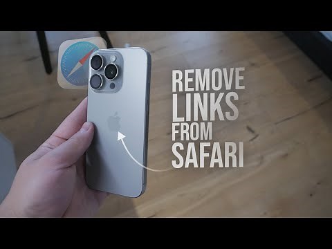 How to Remove Links from Safari on iPhone (tutorial)
