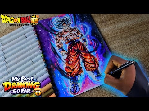 How to Draw Goku Mastered Ultra instinct 😱-Full Body- Epic DrawingTutorial [ Dragonball ]