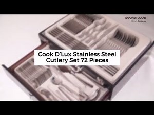 InnovaGoods Kitchen Cookware Cook D’Lux Stainless Steel Cutlery Set 72 Pieces