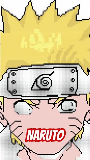 Naruto pixel art in excel