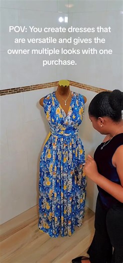 The first dress is an infinity wrap dress that can be wrapped in many different ways to create 50 styles. $585 The second dress gives you the option to wear something that's