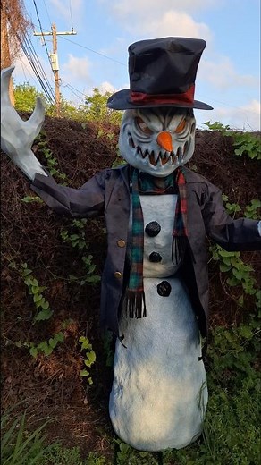 Snarling Snowman NEW Home Depot Halloween 2026 Horror Animatronic YouTube #Shorts Demo Video