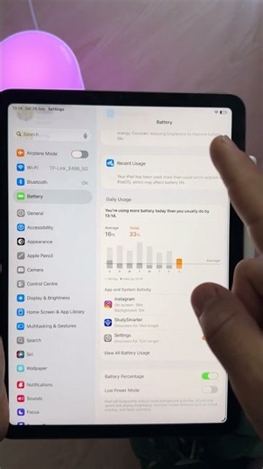 How to Remove the Battery Percentage Shown in Top on iPad?