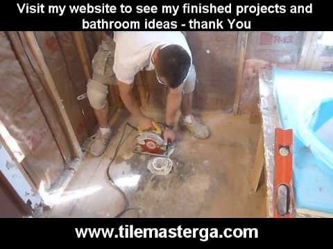 Part 1. How to replace , install walk-in tile shower drain and p-trap -- 2" PVC pipe plumbing