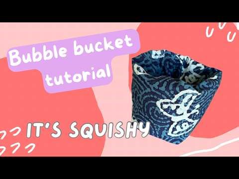 How to sew a Vanity Bucket | Bubble Bucket Sewing Tutorial (DIY Storage Basket)