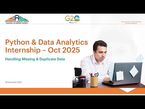 Python & Data Analytics Internship | Session 19: Handling Missing & Duplicate Data | SASF
