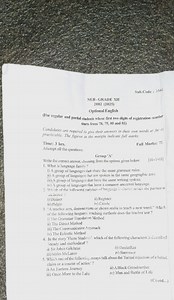 Sub.Code :334)NEB-GRADE XII2082 (2025)Optional English(Fo... | Filo