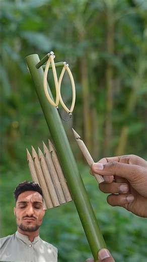 Creative beautiful pen and bamboo toys#bamboo #diycrafts #hunting #bambooart