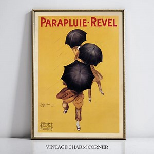 Vintage French Umbrella Poster Parapluie Revel 1922 Art Deco Wall Art Digital Download Rainy Day Paris Print Antique Advertising Decor - Etsy