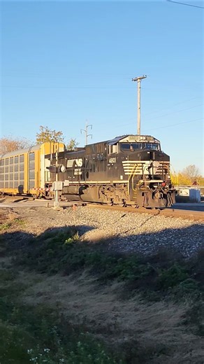 Norfolk Southern train 316 rolls through crossing with 4801 and an ES44DC as dpu! 114 #locomotive