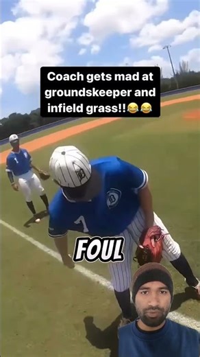 coach gets mad #baseball #funny #mlb #baseballlife