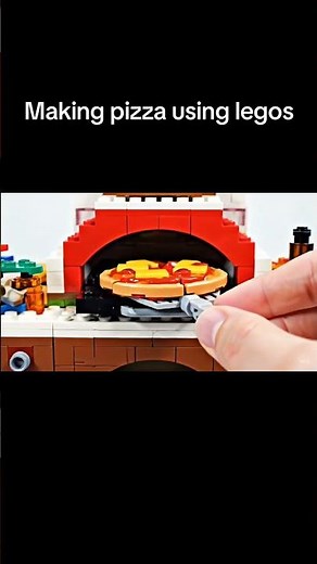 Making pizza using Legos #legofood #legostopmotion