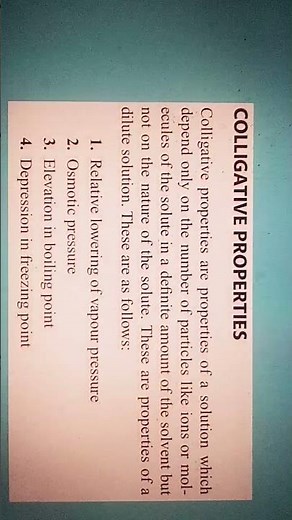 Isotonic solutions, osmosis, colligative properties and azeotropic mixture