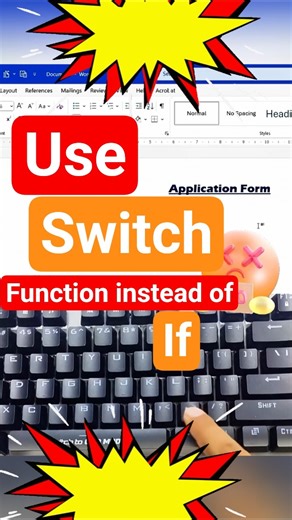 Use switch function | excel | excel tips #shortsfeed #shorts #excel #trending