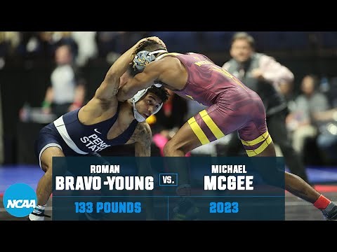 Roman Bravo-Young vs. Michael McGee - 133 lb Semifinals - 2023 NCAA Wrestling Championships