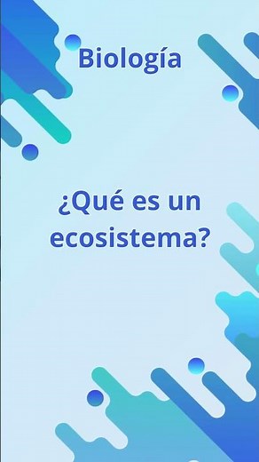 ¿Qué es un ecosistema?
