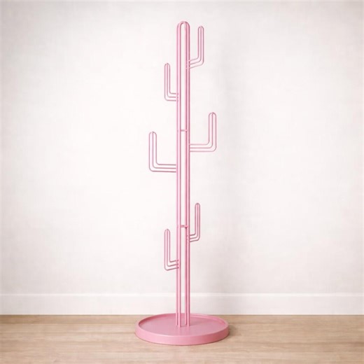 Cactus Coat Rack Pink Metal Standing Coat Rack Modern Entryway Organizer Boho Home Decor Minimalist Hat Bag Holder Gift - Etsy