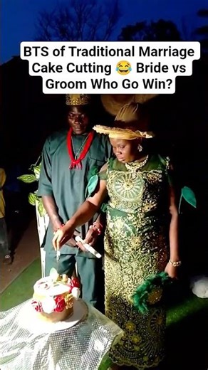 BTS of Traditional Marriage Cake Cutting 😂 Bride vs Groom Who Go Win?