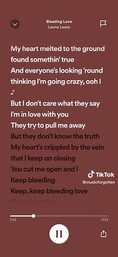 Leona Lewis - Bleeding Love #leonalewis #leonalewisbleedinglove #bleedinglove #spotifylyrics #lyrics #songlyrics #spotify #songsforgotten