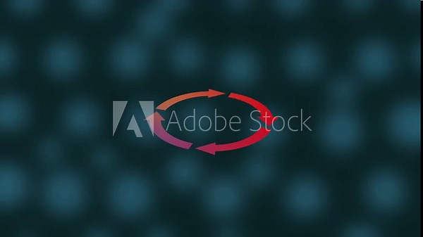 3d Recycle symbol, four arrow circle cycle rotating. reload, rotation, reset, loop sign,