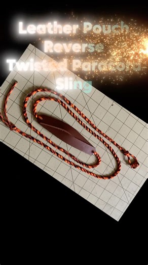 Leather Pouch Twisted Cord Shepherd Sling