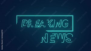 Breaking news for news media broadcast animation