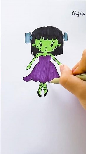 How to Draw a Cute Monster Girl Step by Step