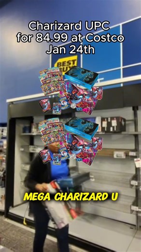 🚨 MEGA CHARIZARD UPC COSTCO DROP 🚨 Mega Charizard UPCs are hitting Costco IN-STORE starting Saturday for $84.99 🐉🔥 • Limit 1 per membership • In-store only (no online drop) • Stock rolling out West Coast first, then nationwide I’m not guessing or store-hopping. I’m using in-store stock checkers that show exactly which Costco locations near me have stock before I even leave the house. If you want to use the same tools I’m using to catch this drop, 👉 Follow me and comment “COSTCO” and I’ll se