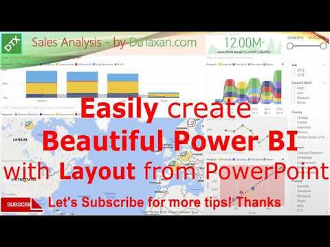 Create beautiful Power BI Layout / Power BI Page Background with PowerPoint - Power BI tutorial