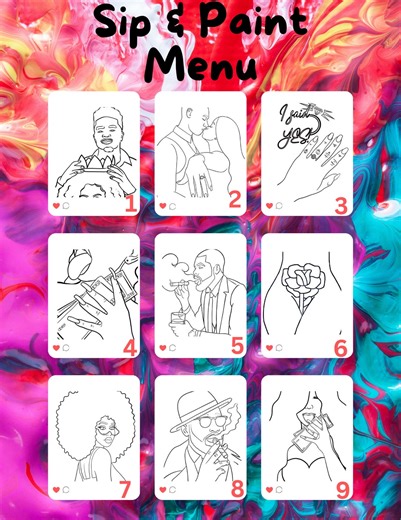 Couple’s Paint & Sip Kit, Date Night ,canvas - Etsy