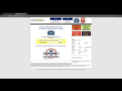 How to check ICSI CS Foundation Result of December 2017 Examination