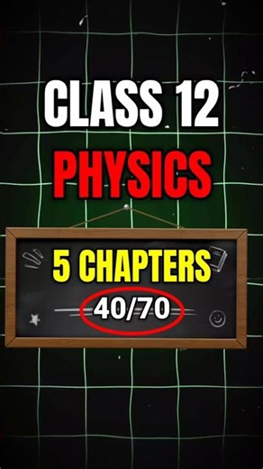 5 chapters = 40 marks | Class 12 Physics High Weightage Chapters for Board Exam 2026