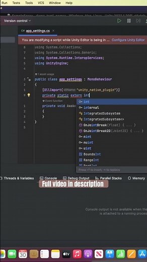 Plugin Unity C++ avec CMake #unity #game #gamedev #programming #code #cmake #cplusplus #csharp #fr