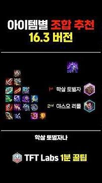아이템별 하기 좋은 티어 조합 추천 #롤체 #티어덱 #tft #공략 #꿀팁