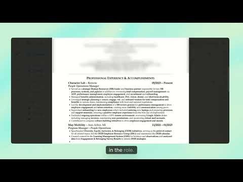 Resume Review #006: Sr. Operations Manager & HR Business Partner