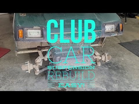 Club Car Front Suspension Rebuilt, EASY!! #clubcar #suspension #golfcart #golf
