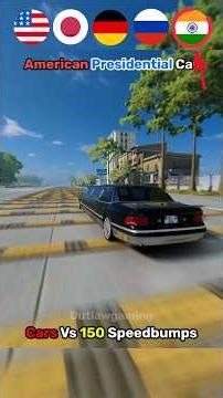 Which Country's Presidential Car Can Complete 151 Speedbumps Challenge #american #germany #russia