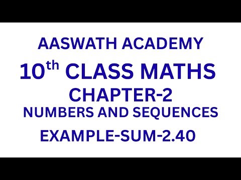 10th class maths-example-2.40-- tamilnadu syllabus chapter 2 number sequence samacheer kalvi