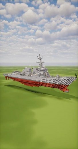 Arleigh Burke Destroyer — Minecraft Mega Build #minecraftshorts