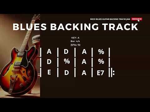 Blues Backing Track in A 90 BPM