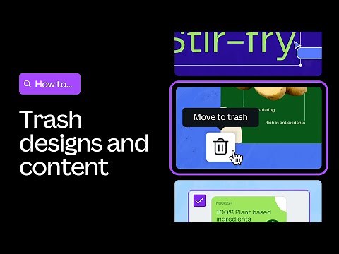 How to delete designs and items in Canva
