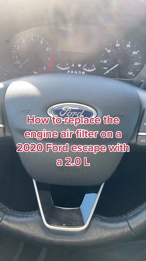 How to replace the engine air filter on a 2020 Ford escape with a 2.0 L