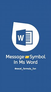 How to create Message 📨symbol in ms word. No one will tell you about this trick. In this video I will show You How to create burger symbol in ms word Thanks for watching the video! If you like the video please don't forget to like it. and Follow the account to increase your excel knowledge Formula👇 (Hold And Press Alt X) and type 9993 and release Alt X Key ❎ Don't forget to follow me for more @excel_formula_fun 🔗 Support me on YouTube (link in bio) 🗃️ Save this reel for future @microsoft @in