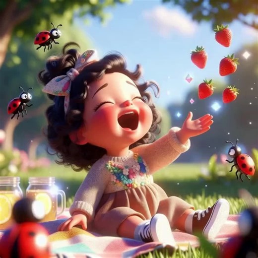 Snack time just turned into a fairy tale! 🍓🐞✨😄 #BerryHappy #PlayfulDays