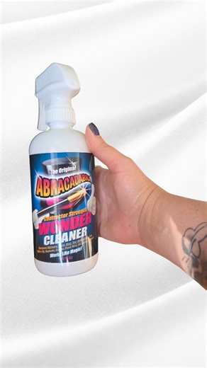 This wonder cleaner by @abracadabrausa really is wonderius! My soap scum from my shower came right off. All you have to do is spray, set for a couple minutes, wipe away and rinse with water and you're done! It has a citrus smell to it also. This wonder cleaner can be used on multiple kinds of surfaces! This product is also seen on TV! Be sure to follow me so I can see your comments. Shop this below or comment "WONDER" below and you'll receive a link to this product. #wondercleaner #abracadabra #